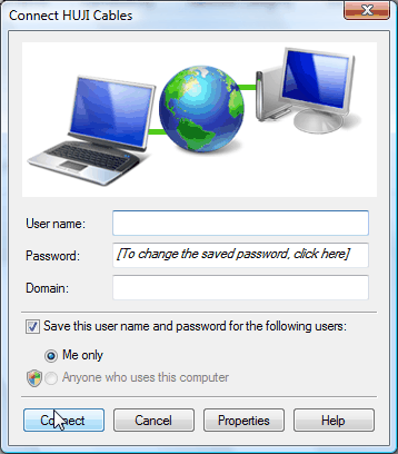 Fill in your username and password